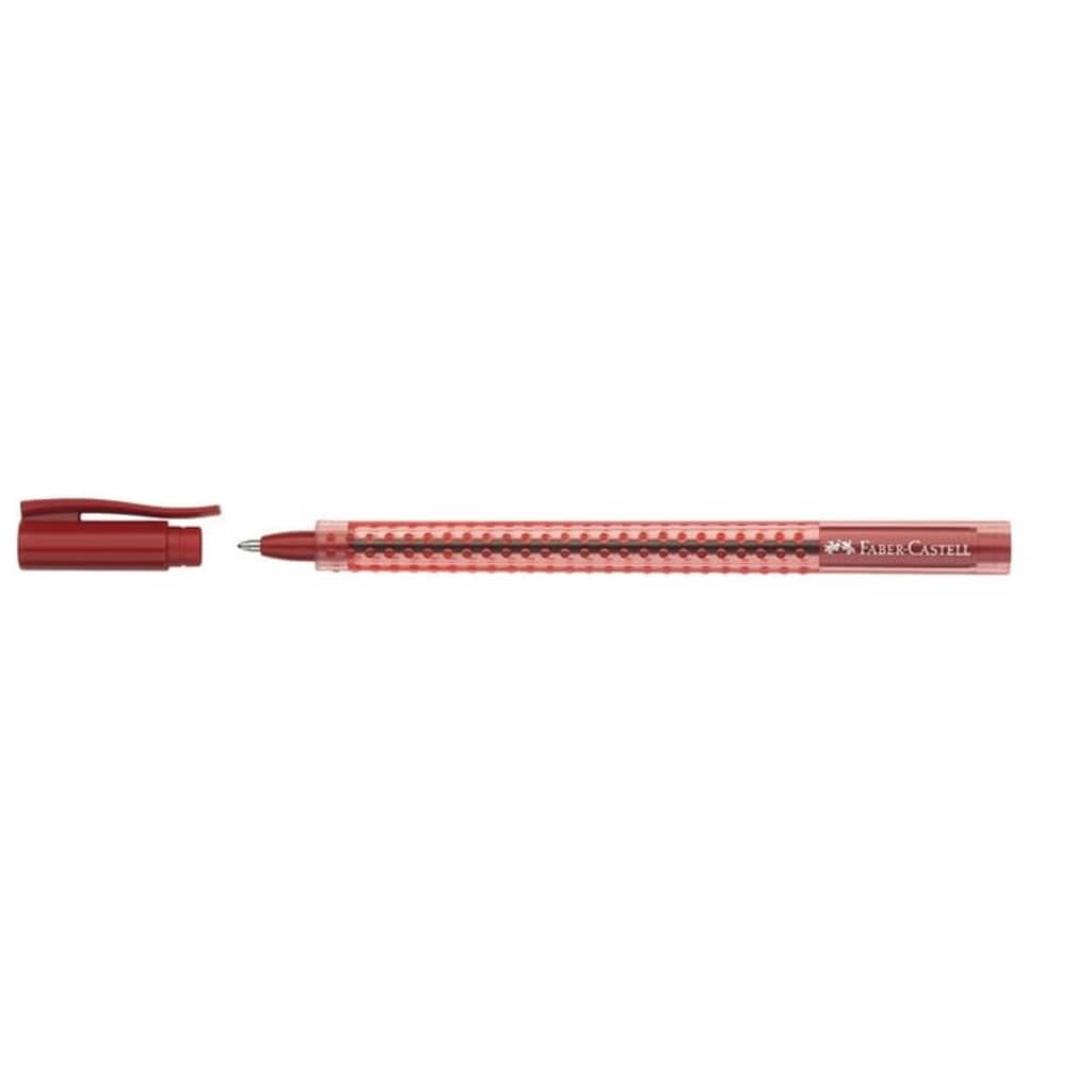 Faber Castell Balpen Faber-Castell GRIP 2020 1,0mm transparant rood