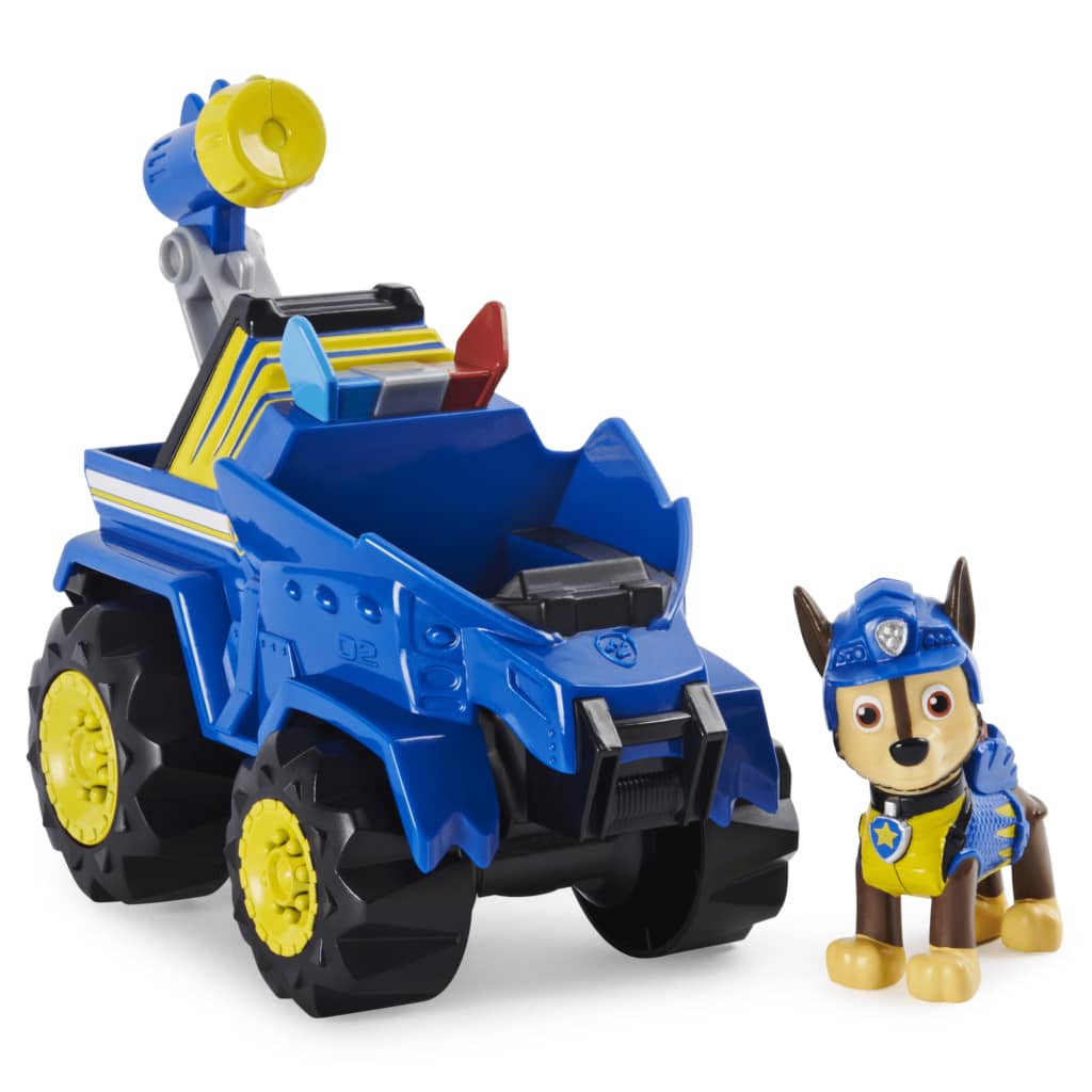 Spin Master PAW Patrol , Dino Rescue Chase Deluxe-frictie voertuig met dino figuur
