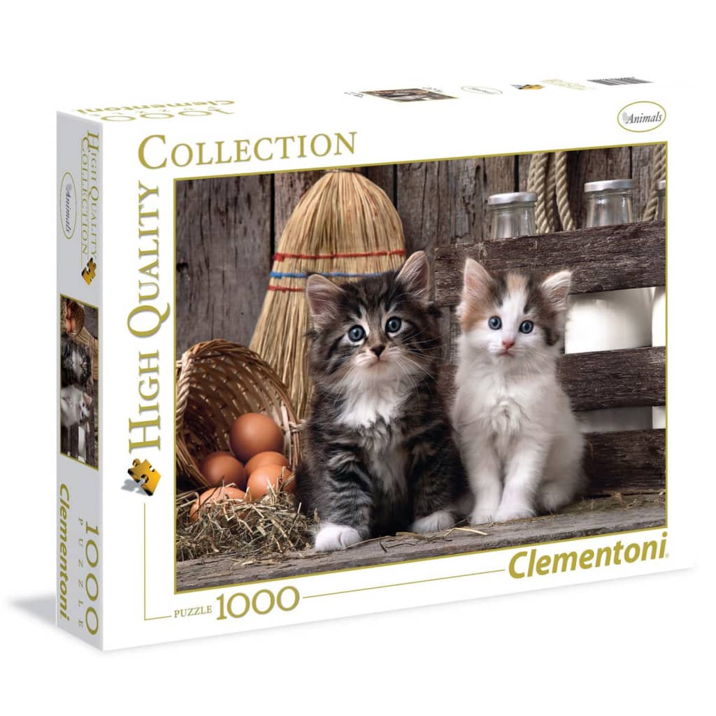 Afbeelding Clementoni Puzzel Lovely Kittens 1000 stukjes door Vidaxl.nl