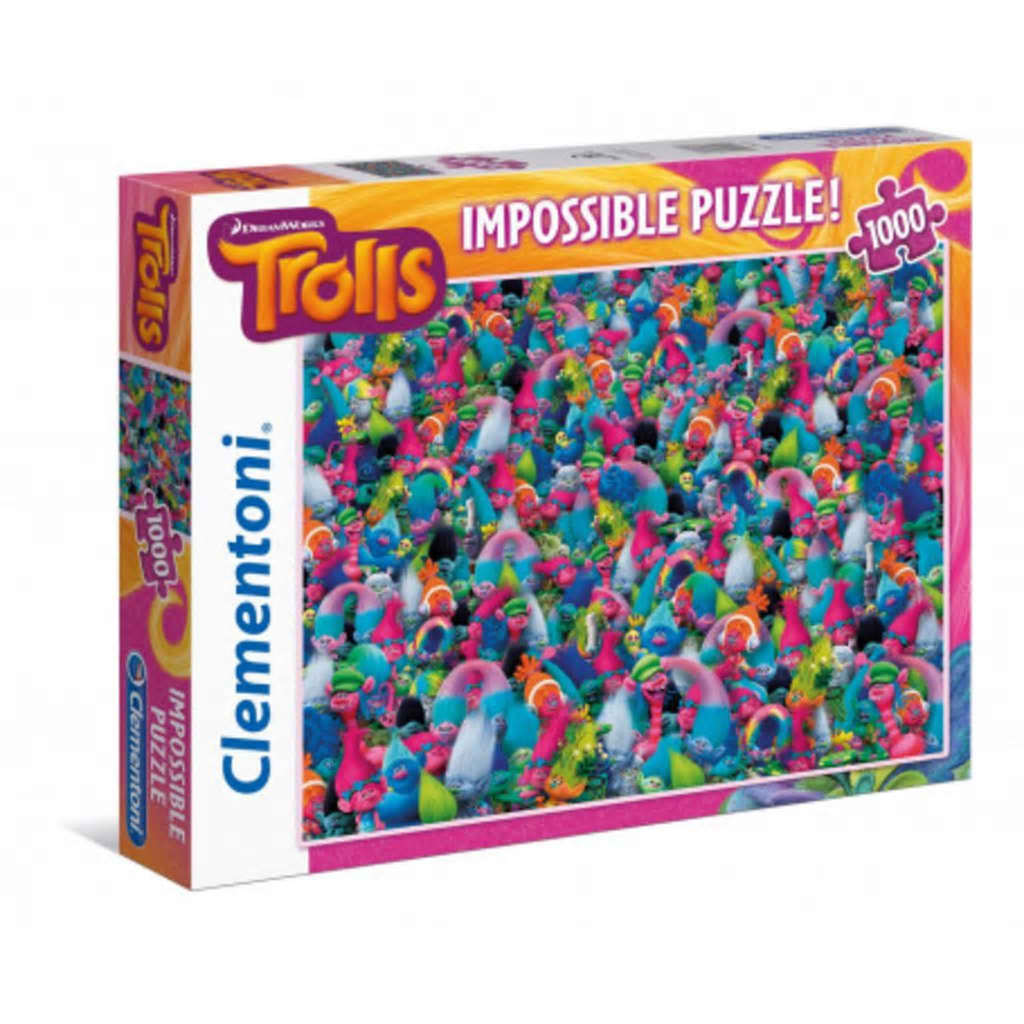 Clementoni Puzzel Impossible - Trolls 1000 stukjes
