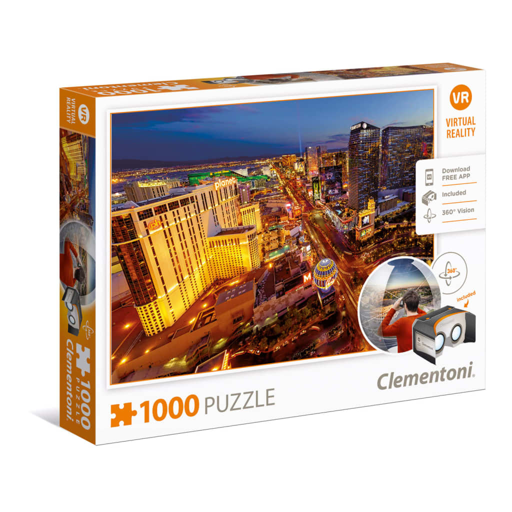 Clementoni Puzzel Virtual Reality - Las Vegas 1000 stukjes
