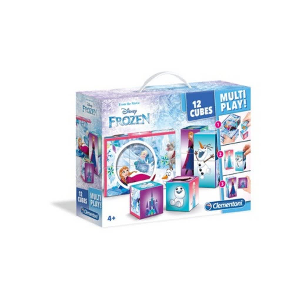 Clementoni blokkenpuzzel Cubi 12 Multiplay - Frozen 12 blokken