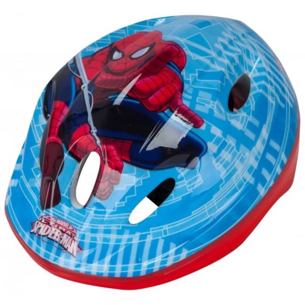 Dino Kinderhelm Spiderman 52-56 cm lichtblauw