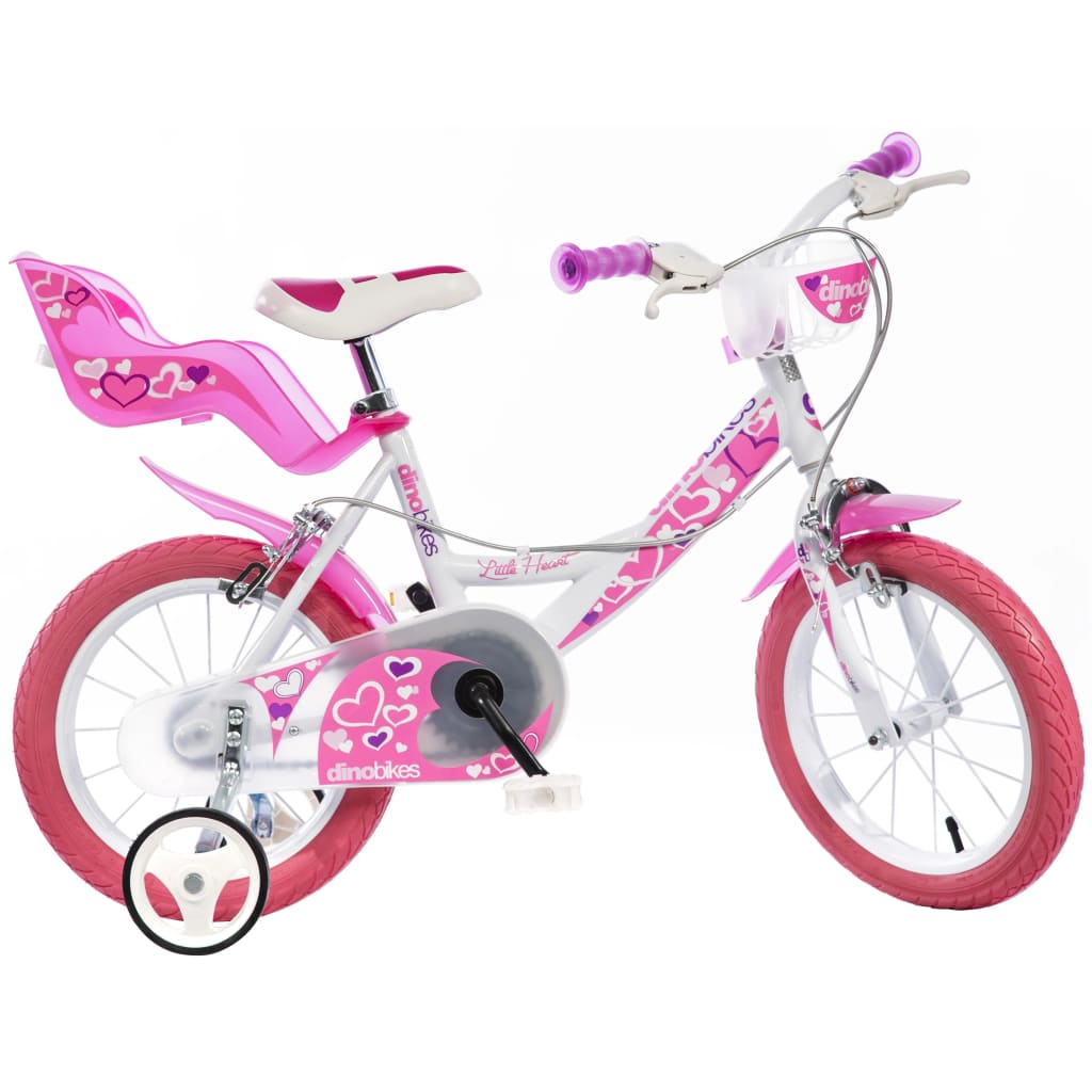 VidaXL - Dino Bikes Kinderfiets Little Heart roze 40 cm DINO356013