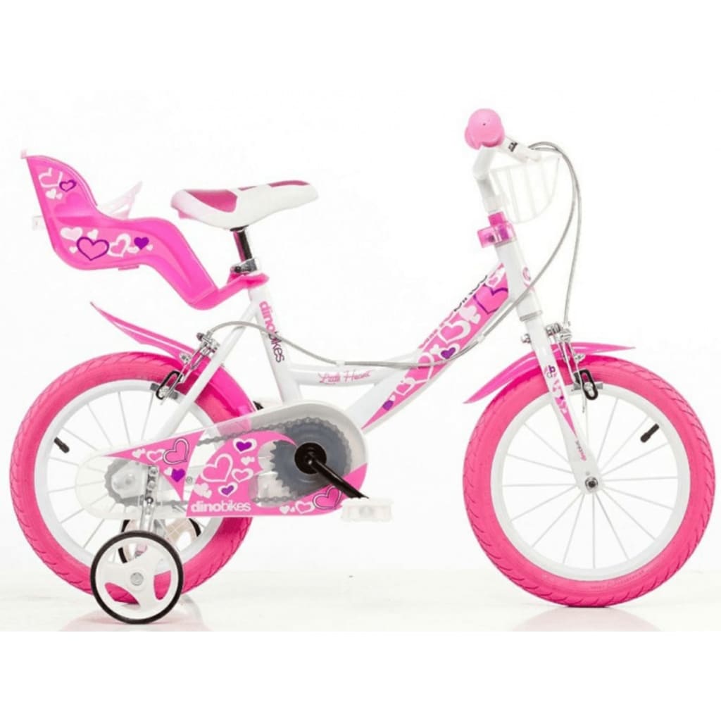 Dino 164RN-05LH Little Heart 16 Inch 31 cm Meisjes Knijprem Wit