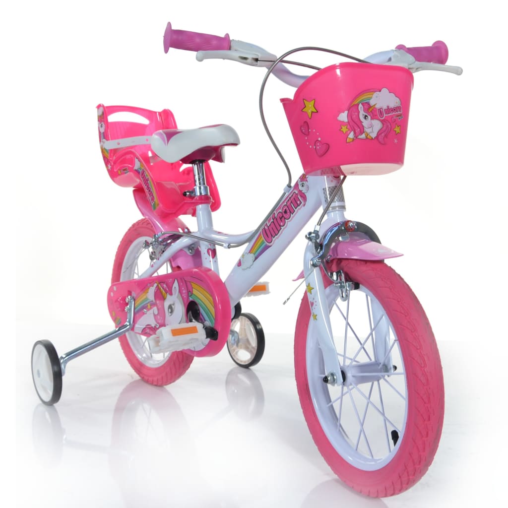 Dino Bikes Lasten polkupyörä Unicorn pinkki 14″