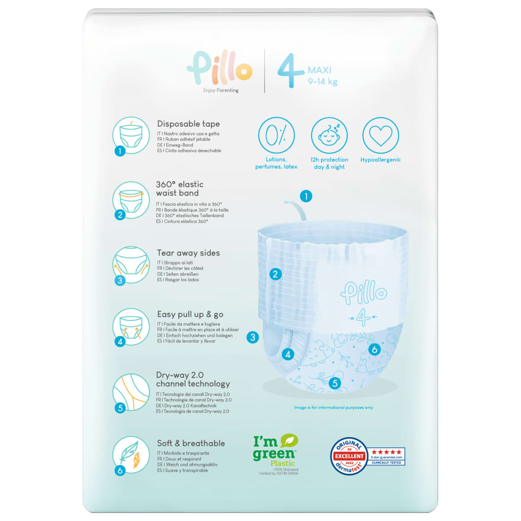 Pillo Luierbroekjes 132 st 9-14 kg maat 4 afbeelding