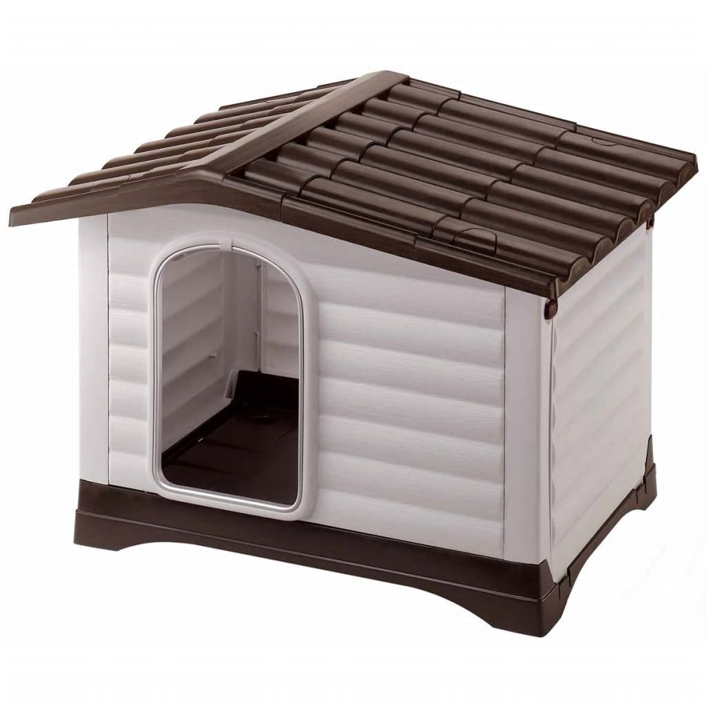 Afbeelding Ferplast Dogvilla Grijs&Bruin - Hondenhok - 88x72x65 cm door Vidaxl.nl