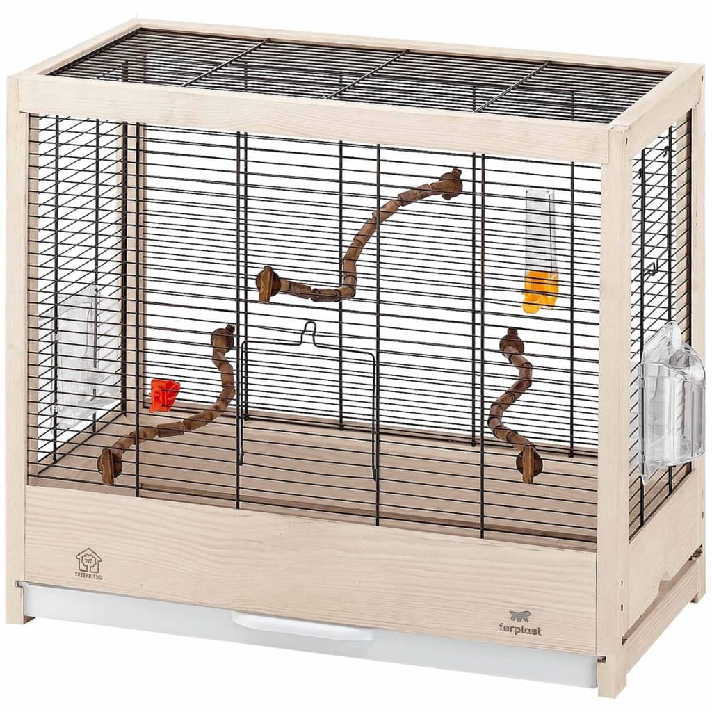 Afbeelding Ferplast Vogelkooi Giulietta 4 - Vogelverblijven - 57x30x50 cm Houtkleur door Vidaxl.nl