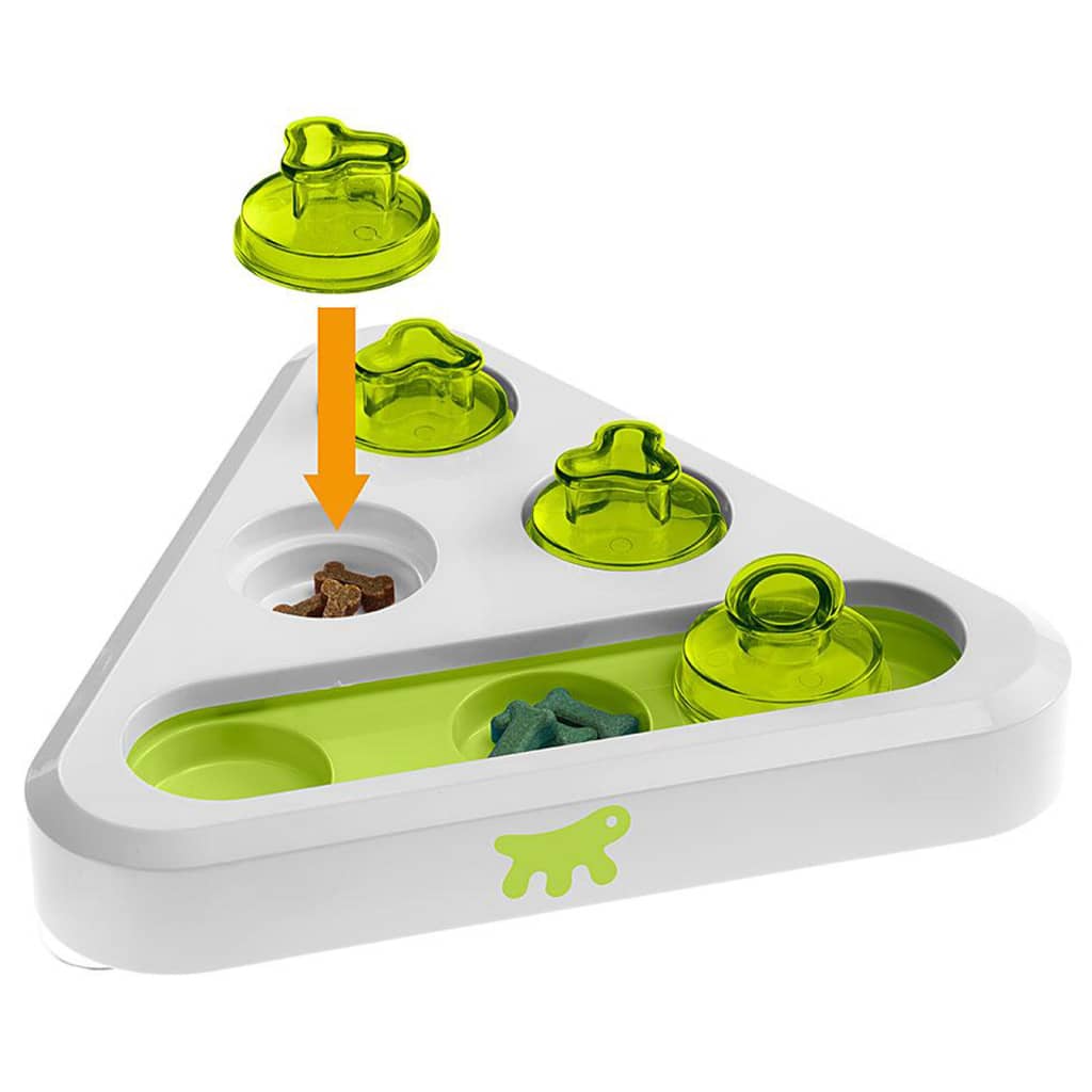 

Ferplast kattenspeelgoed Triangel 24,5 x 22 cm wit/groen