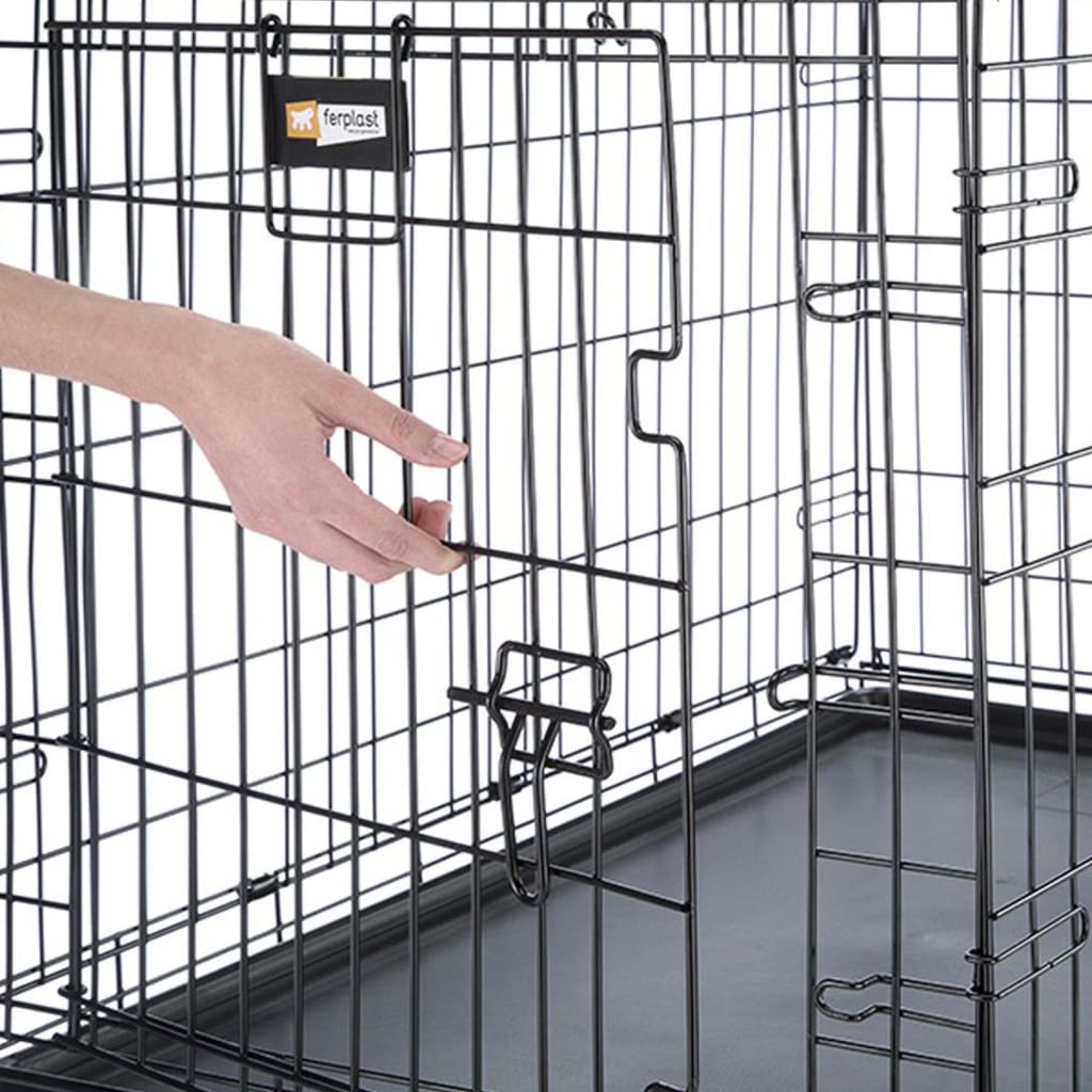 Dog-Inn 75 szürke kutyaketrec 77,4 x 48,5 x 54,6 cm