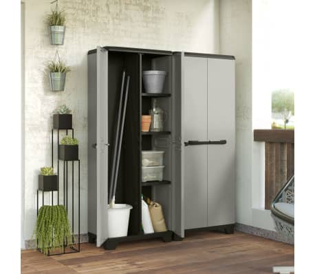 Keter Armoire de rangement polyvalente Planet gris et noir