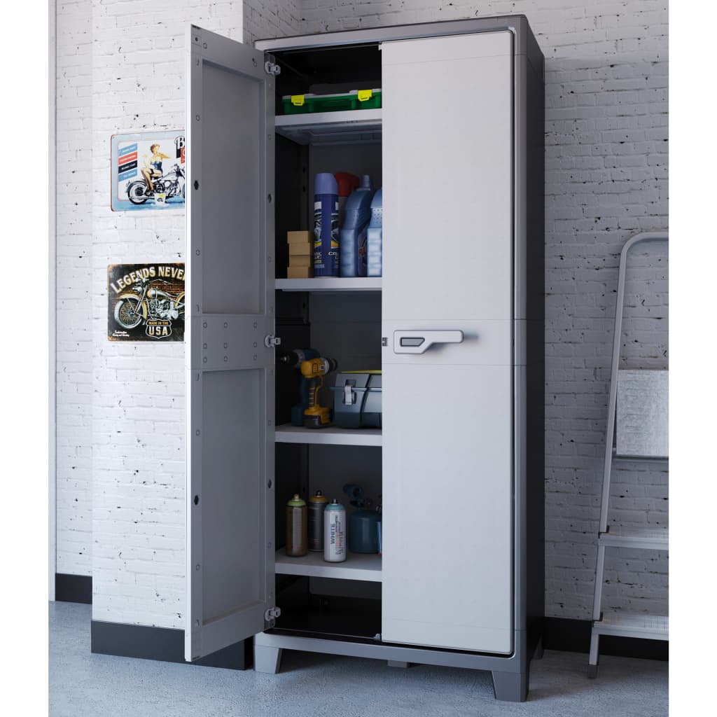 Keter Keter Armoire de rangement avec étagères Titan Noir et gris 182