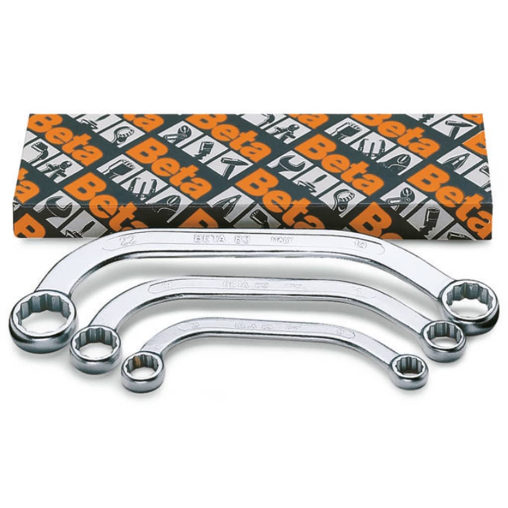 Beta Tools Ensemble de 3 clés à anneau demi-lune 83/S3