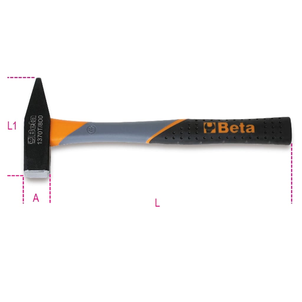 Beta Tools Monteurhamer 1370T 1000 met vezel steel 36 cm