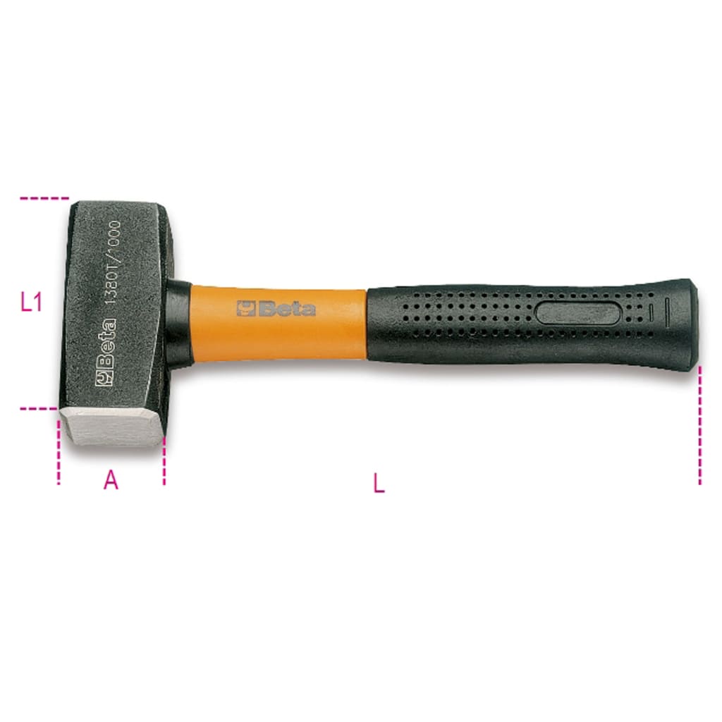 

Beta Tools Metselaarshamer 1380T 1000 met vezel steel 26 cm