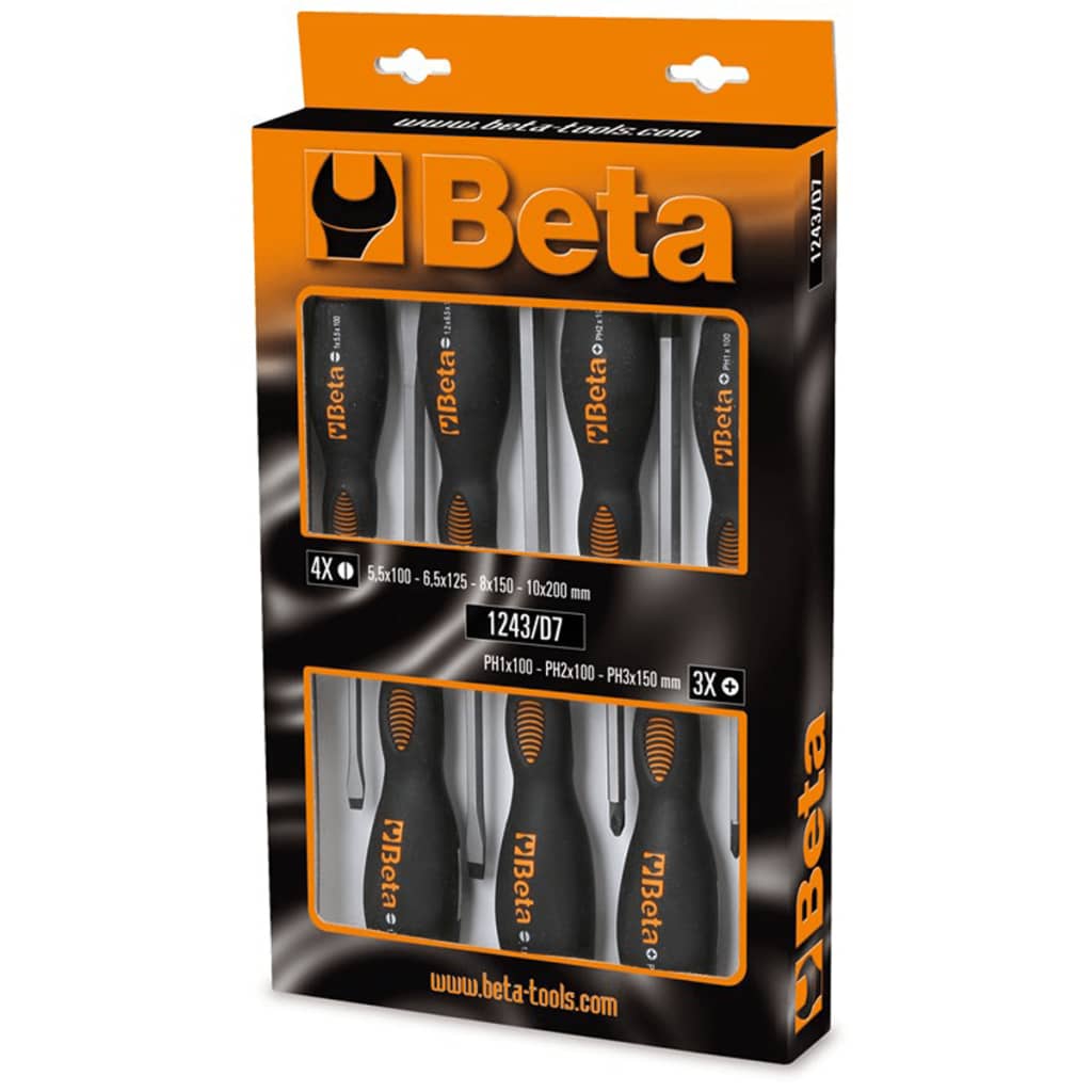 Beta Tools schroevendraaierset 1243/D7 staal 7-delig 012430017