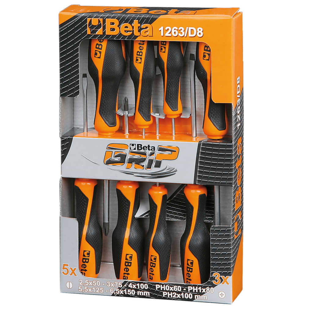 

Beta Tools Schroevendraaierset 1263/D8 8-delig staal 012630008