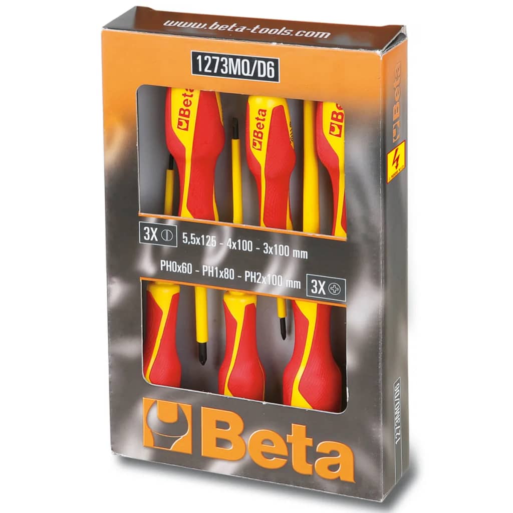 Beta Tools Zes Stuk Schroevendraaier 1273MQ / D6 Staal 012730851