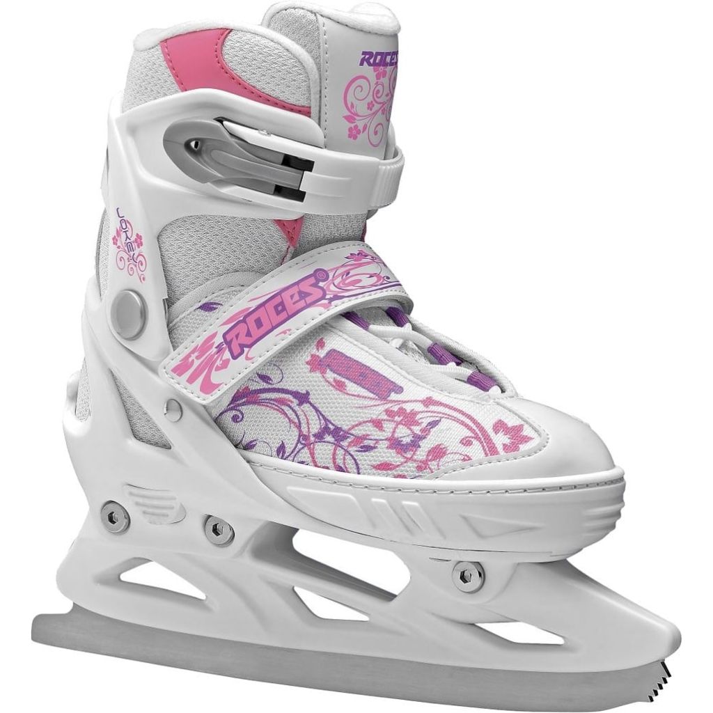 Roces ijshockeyschaatsen Jokey meisjes wit/roze maat 34-37