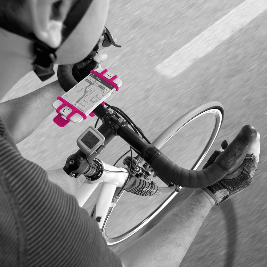 Afbeelding Celly Bike Holder Telefoonhouder fiets - Universeel - Pink/Roze door Vidaxl.nl