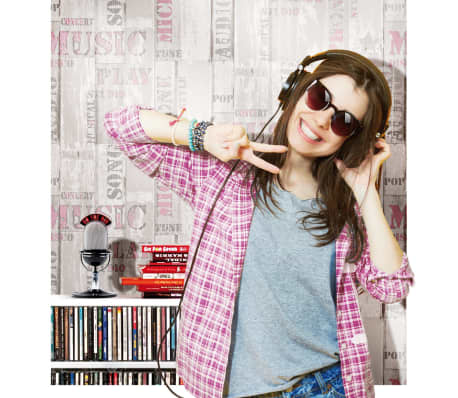 Noordwand Papier peint Urban Friends & Coffee Wooden Planks Words