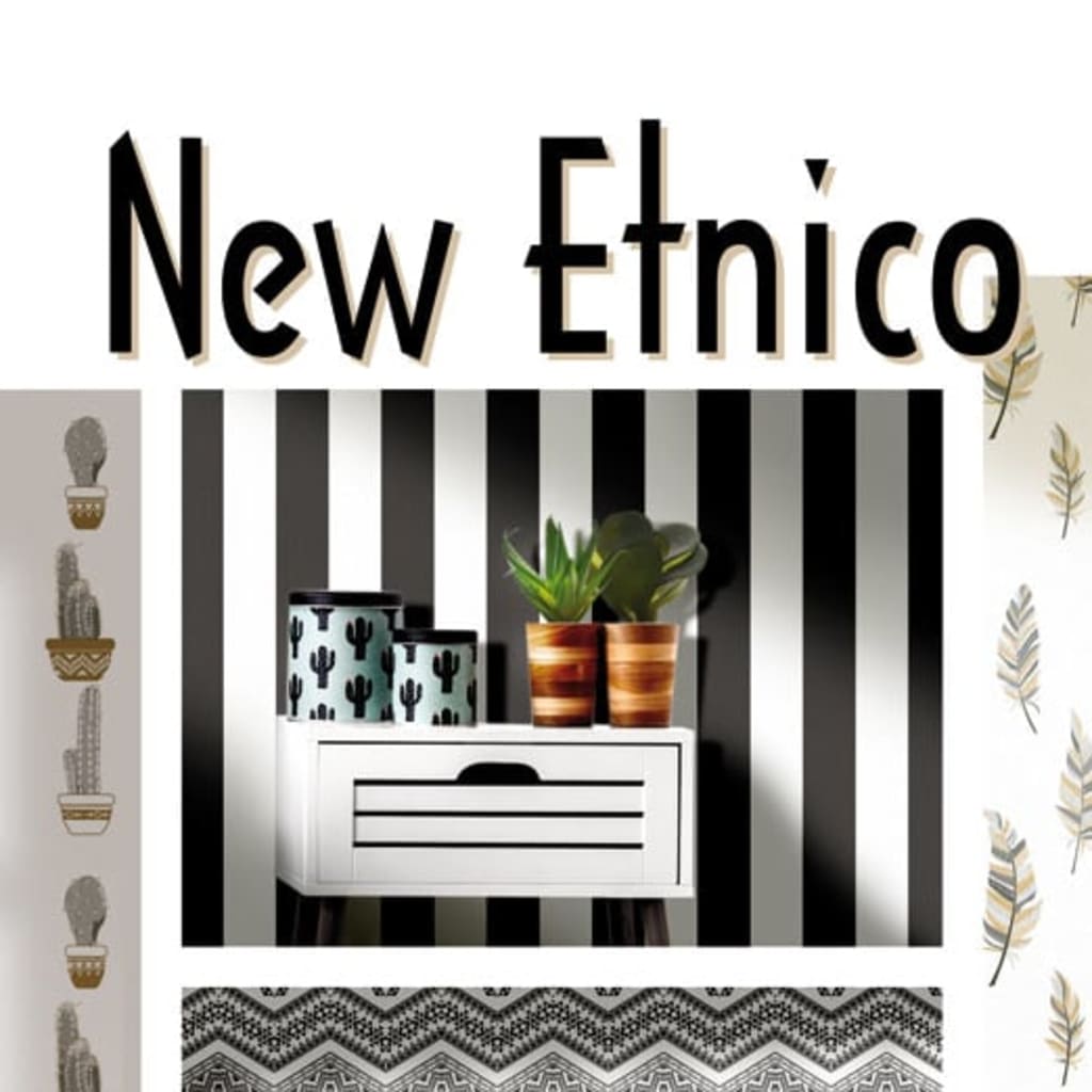 Urban Friends & Coffee Тапет, ивици, черно и бяло