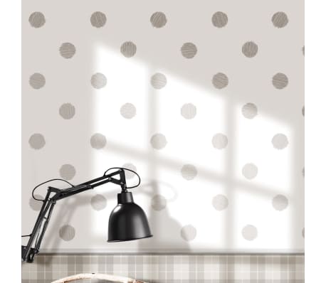 Noordwand Wallpaper Urban Friends & Coffee Dots White and Grey