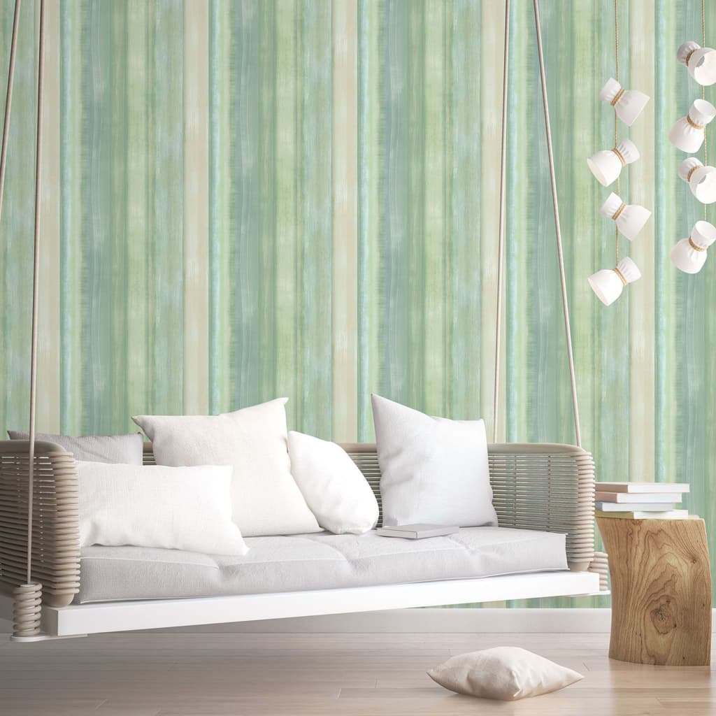Noordwand Evergreen Tapete Gradient Stripes Grün
