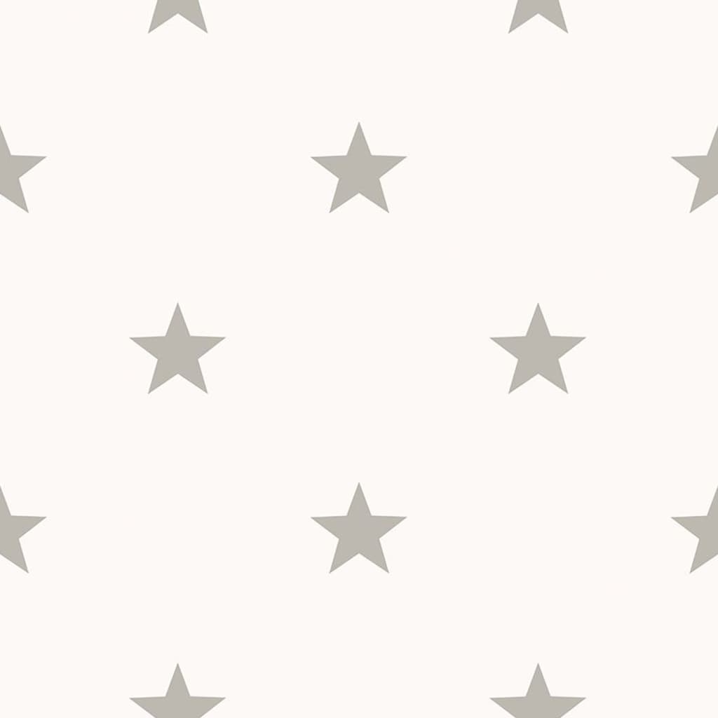 Noordwand tapet Friends & Coffee Little Stars lysegrå og hvid