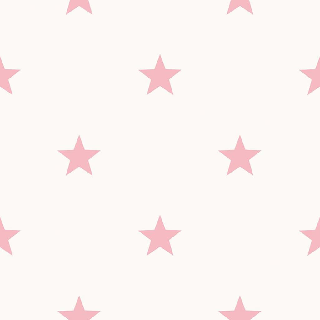 Noordwand tapet Friends & Coffee Little Stars lyserød og hvid