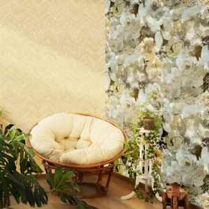 Noordwand Papier peint Topchic Herringbone Beige