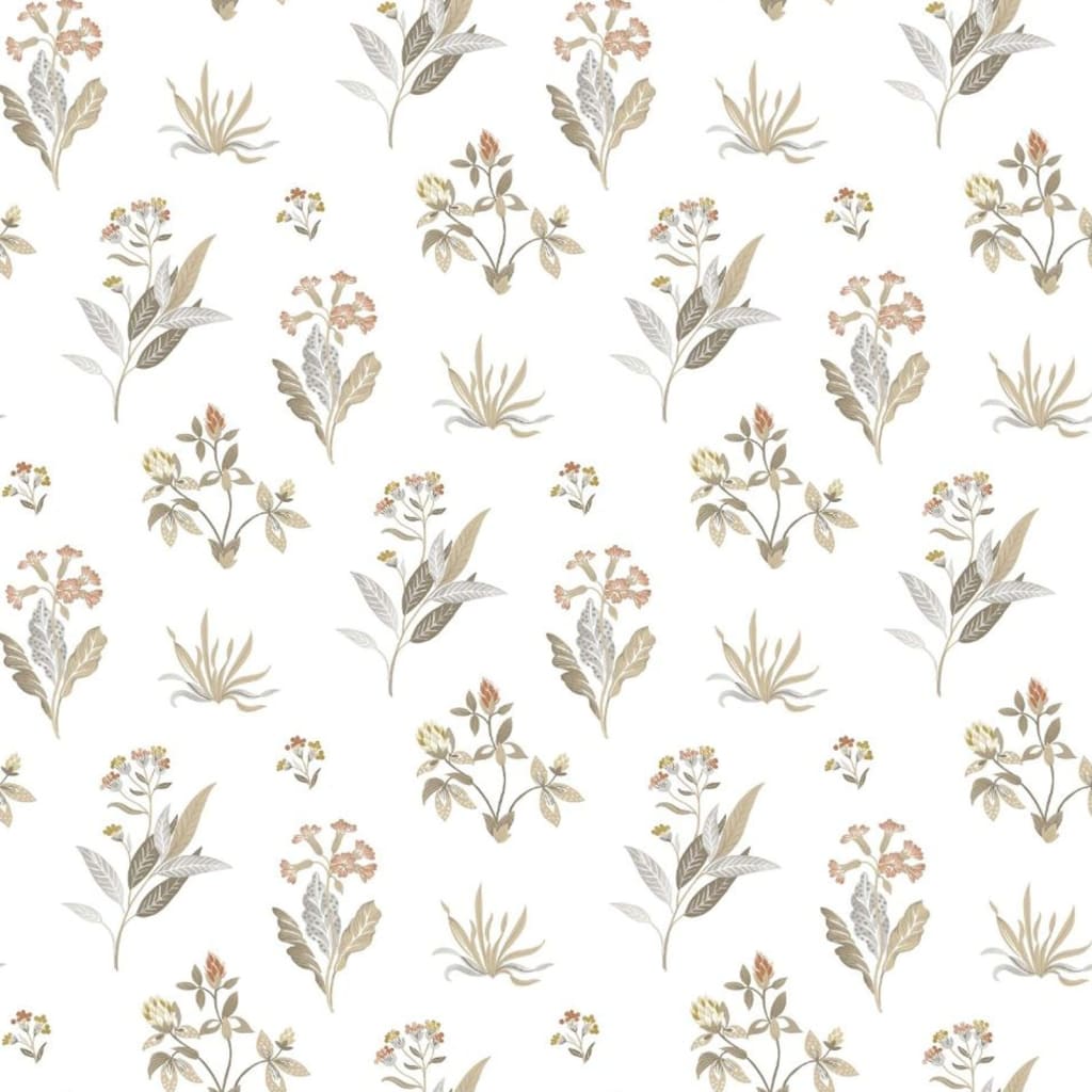  Noordwand Tapet „Blooming Garden 6 Flowers”, alb și gri 