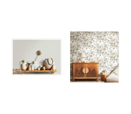 Noordwand Tapetti Blooming Garden 6 Big Flowers beige ja sininen