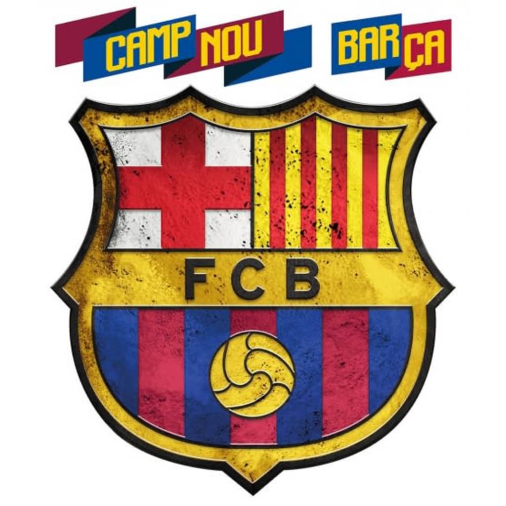Afbeelding FC Barcelona muursticker logo 3 stuks door Vidaxl.nl