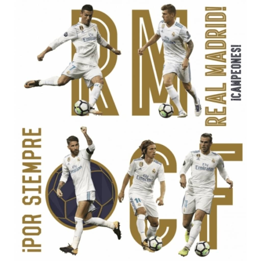 Real Madrid muursticker Group 8 stuks