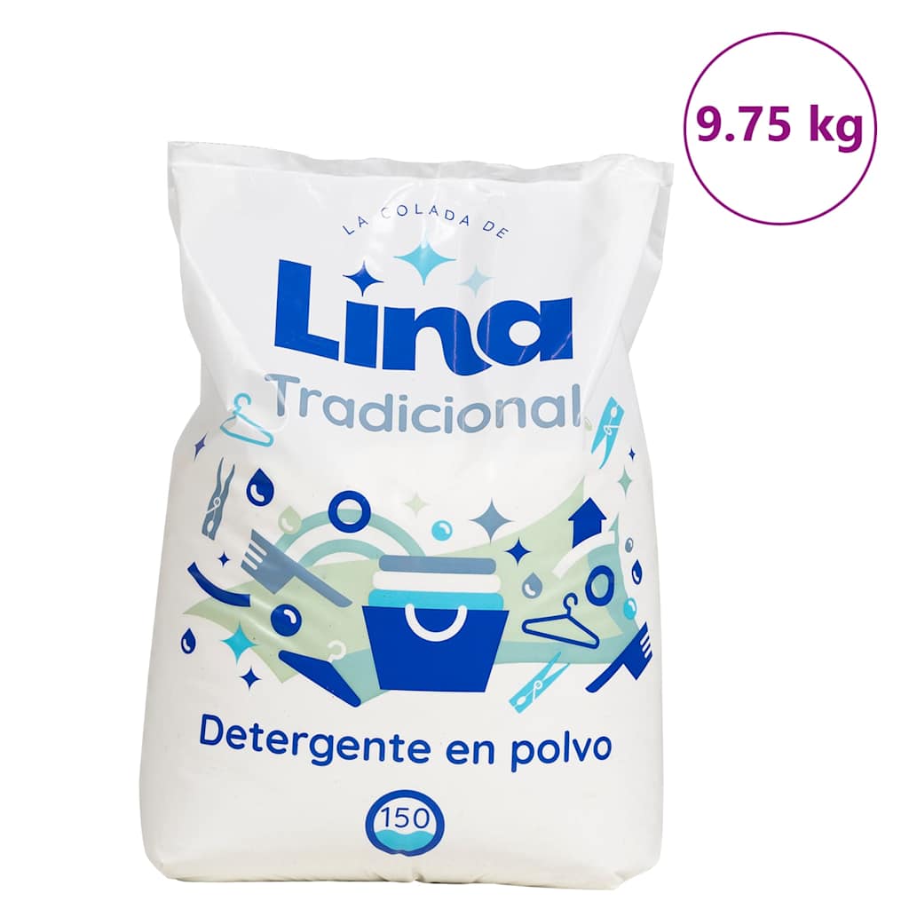 vidaXL Detergent pudră de spălat, 150 de spălări, 9,75 kg, alb