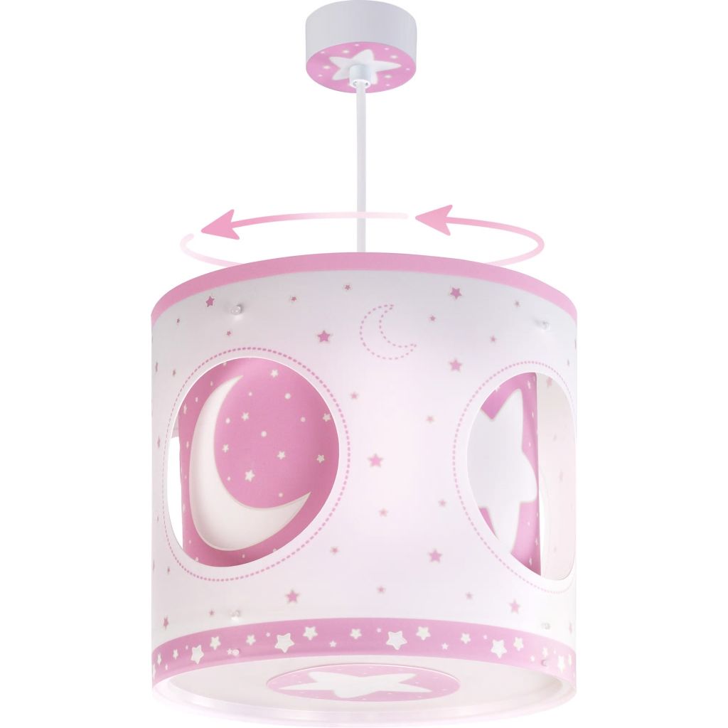 Dalber hanglamp draaiend Moonlight 26,5 cm roze