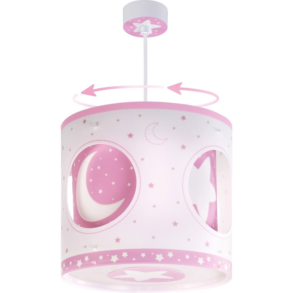 Afbeelding Dalber hanglamp draaiend Moonlight 26,5 cm roze door Vidaxl.nl