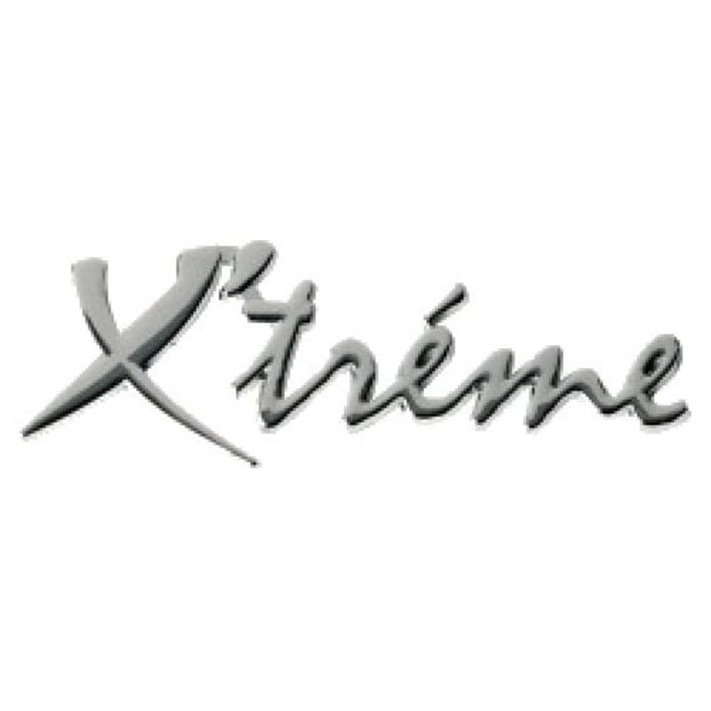 Race Sport embleem Xtreme chroom 40 x 120 mm per stuk