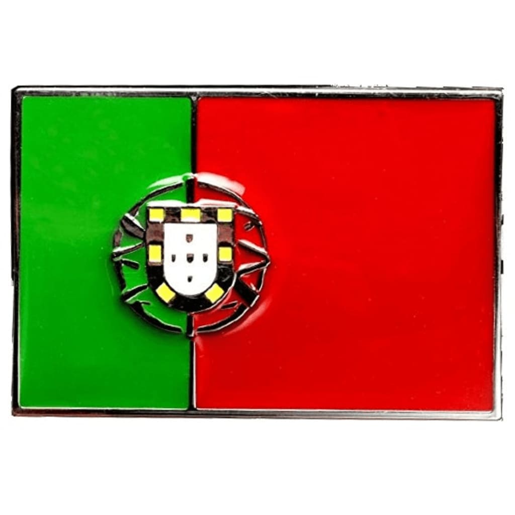 Race Sport embleem Vlag Portugal chroom 71 x 46 mm per stuk