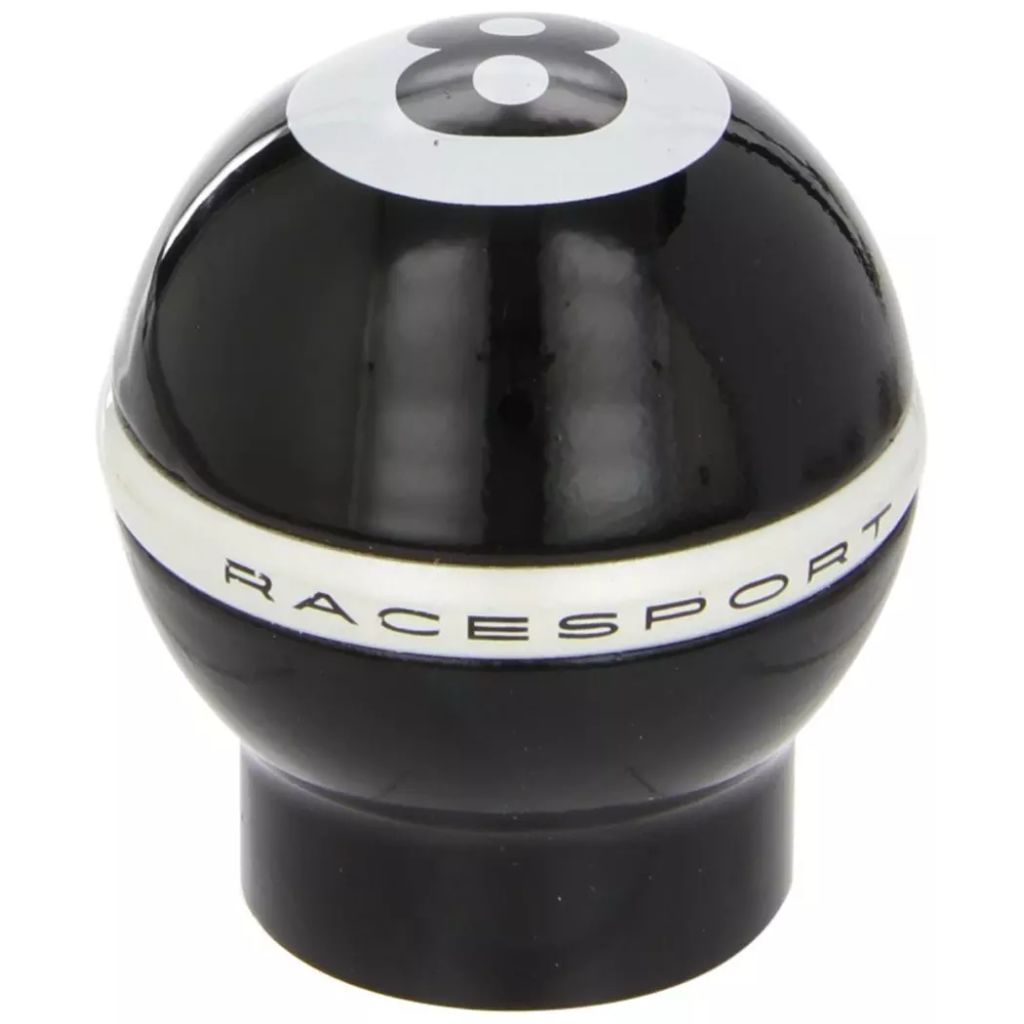 Race Sport pookknop 8-Ball aluminium 6 cm lift-up reverse zwart
