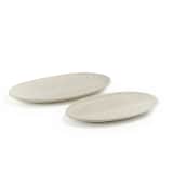 Set de 2 centros Lisha, blanco