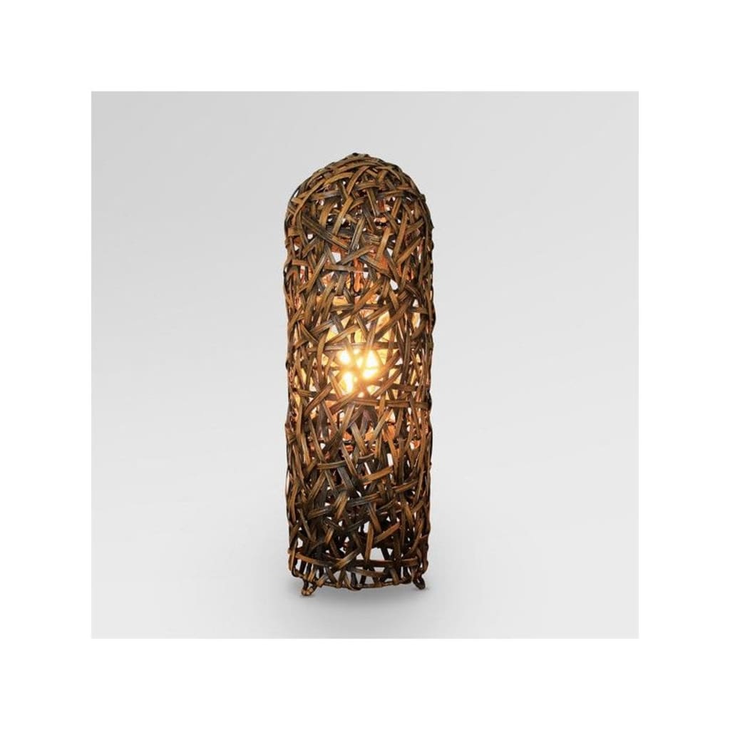 Onbekend Lamp Metaal Vlechtwerk Bruin 21 X 21 X 60 Cm By Shine Inline huismerk kopen in de aanbieding