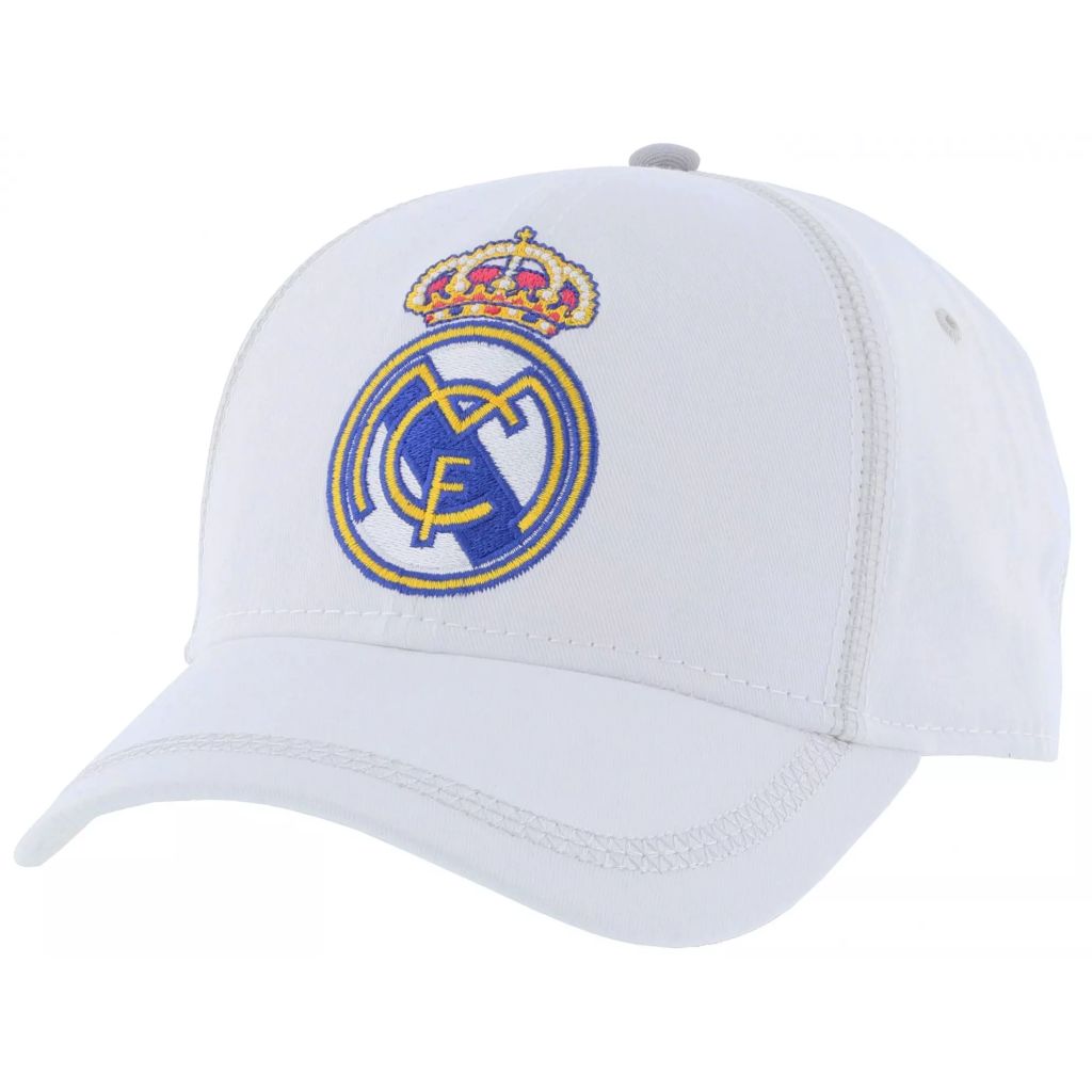 Real Madrid cap logo senior wit