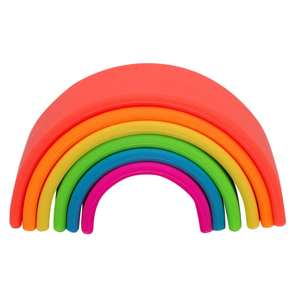 

dëna 6-delige Speelgoedset Neon regenboog siliconen