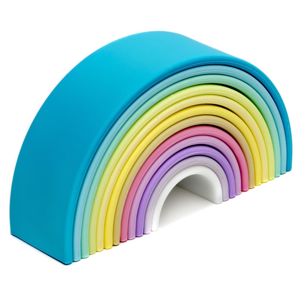 Bild von dëna Silikon-Spielzeug-Set Regenbogen Pastel 12 Stk.