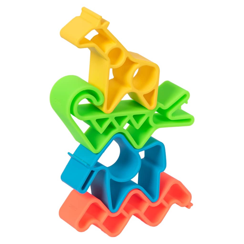 Bild von dëna Silikon-Spielzeug-Set Tiere Neon 4 Stk.