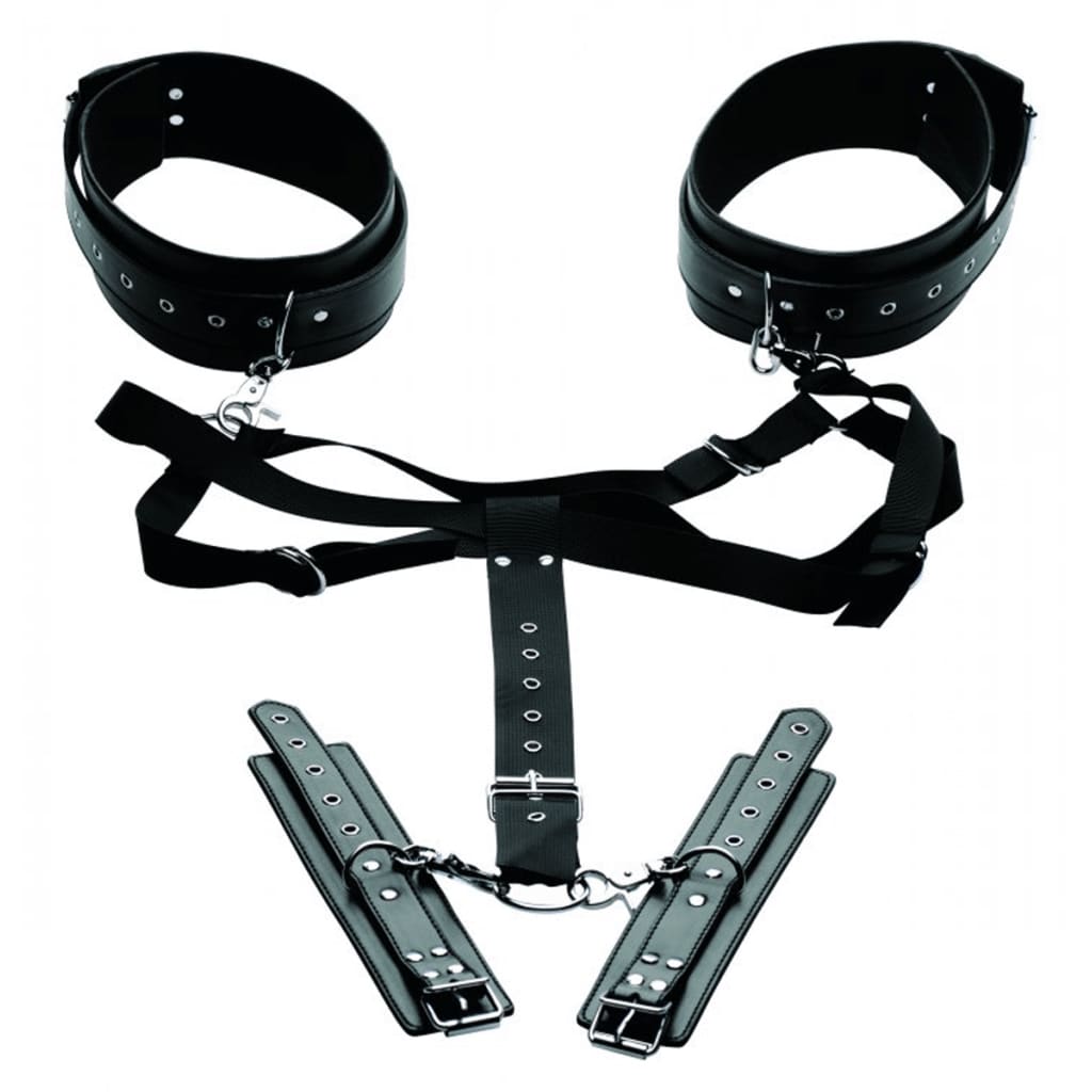 Master Series Easy Access Bondageharnas Met Hand- En Enkelboeien