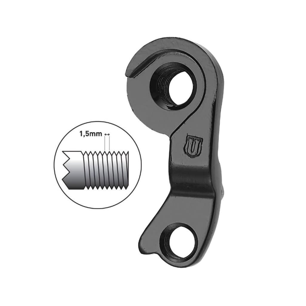 Union derailleurhanger GH-250 Bulls 62 mm zwart